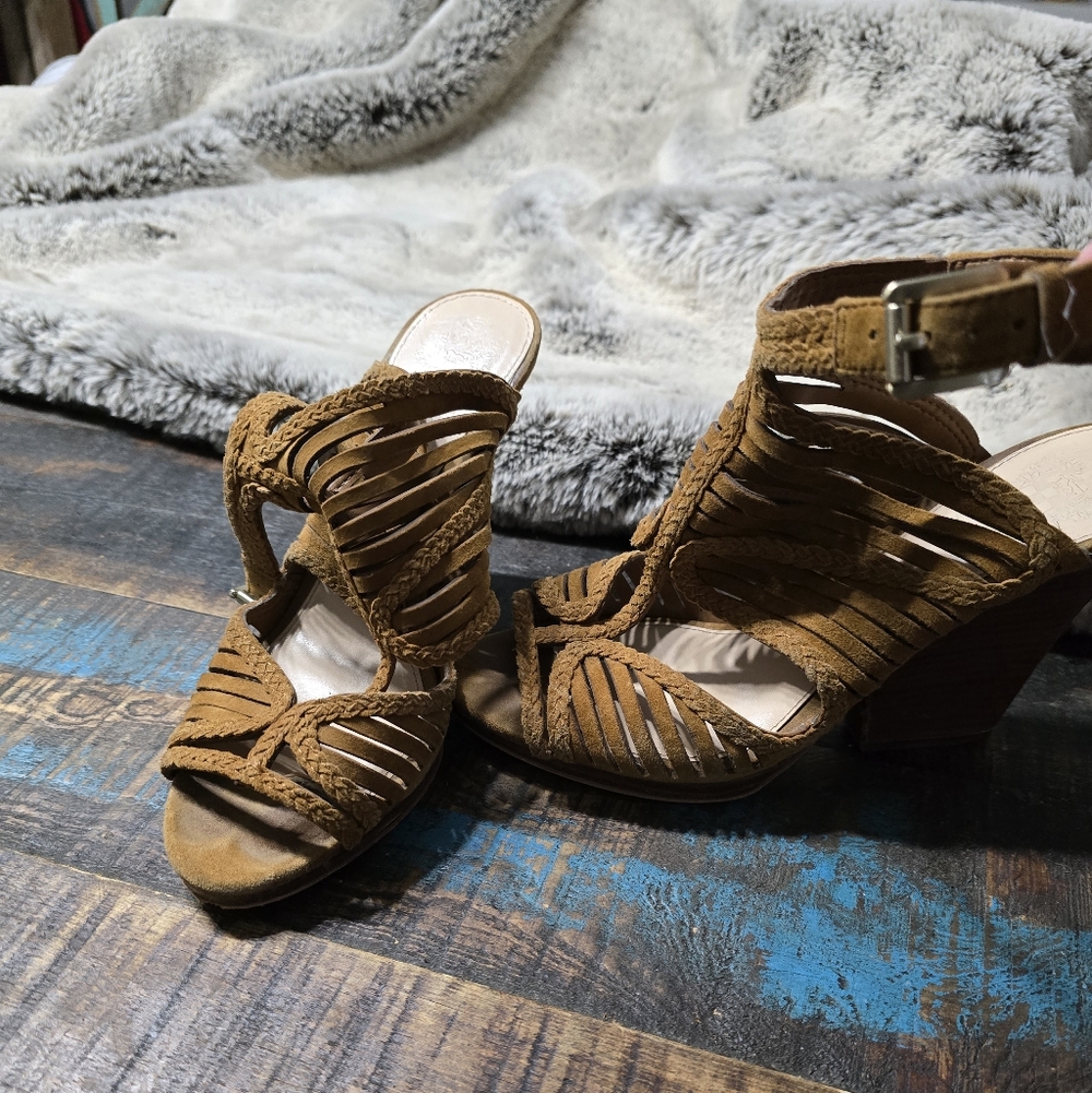 Vince Camuto Brown Strappy Sandals